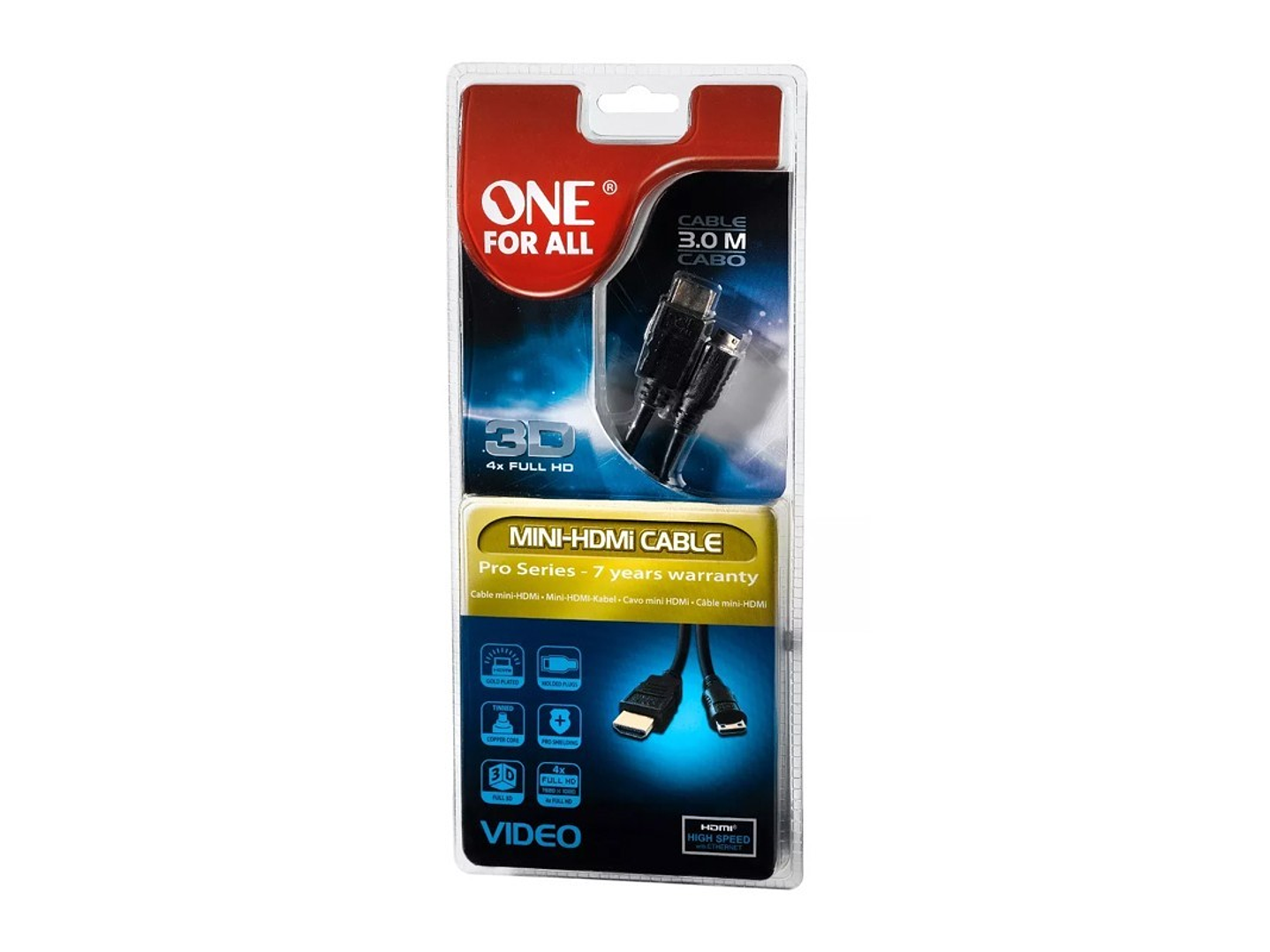 Cable HDMI a Mini HDMI 3mt One For All 2