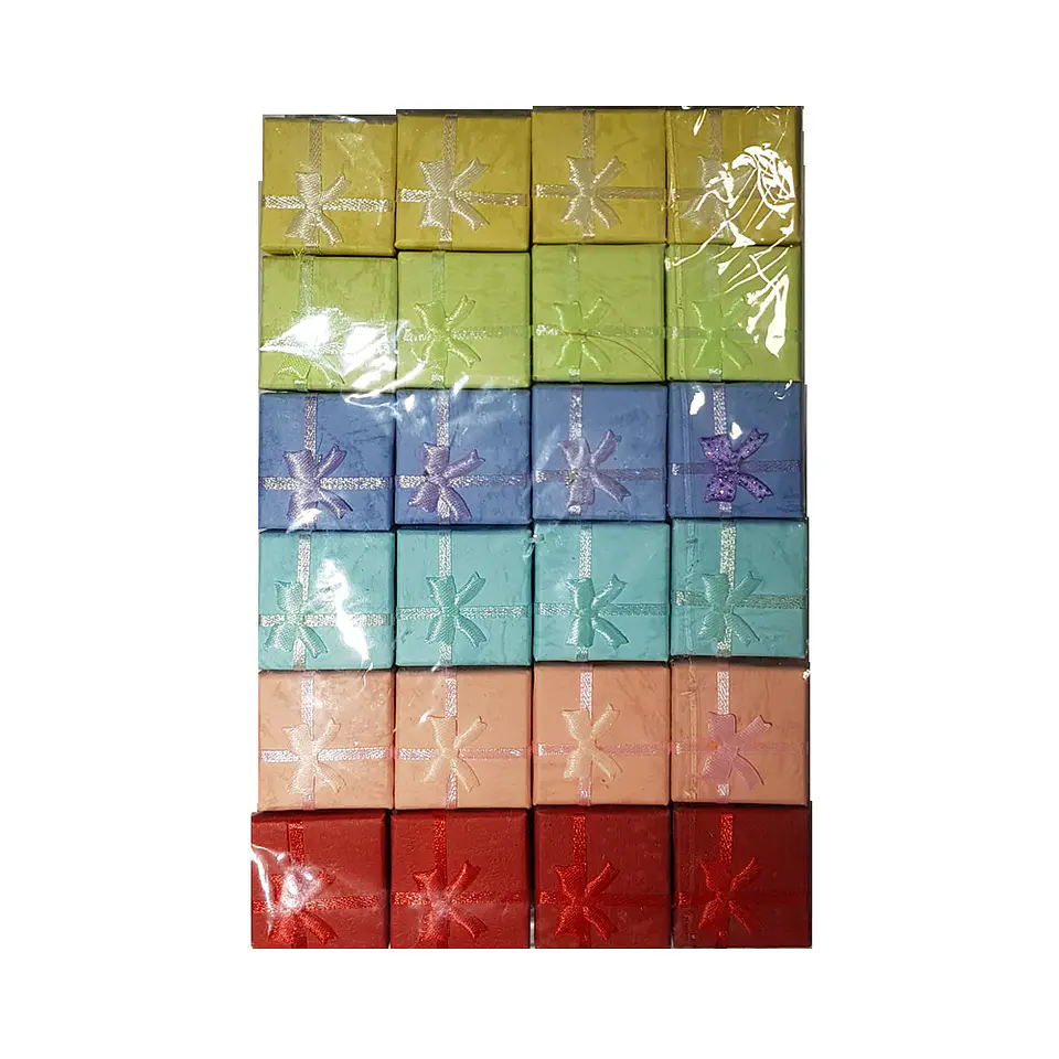 Pack 24 Cajas Carton Joyas Anillos Aros 4x4cm Regalo 2