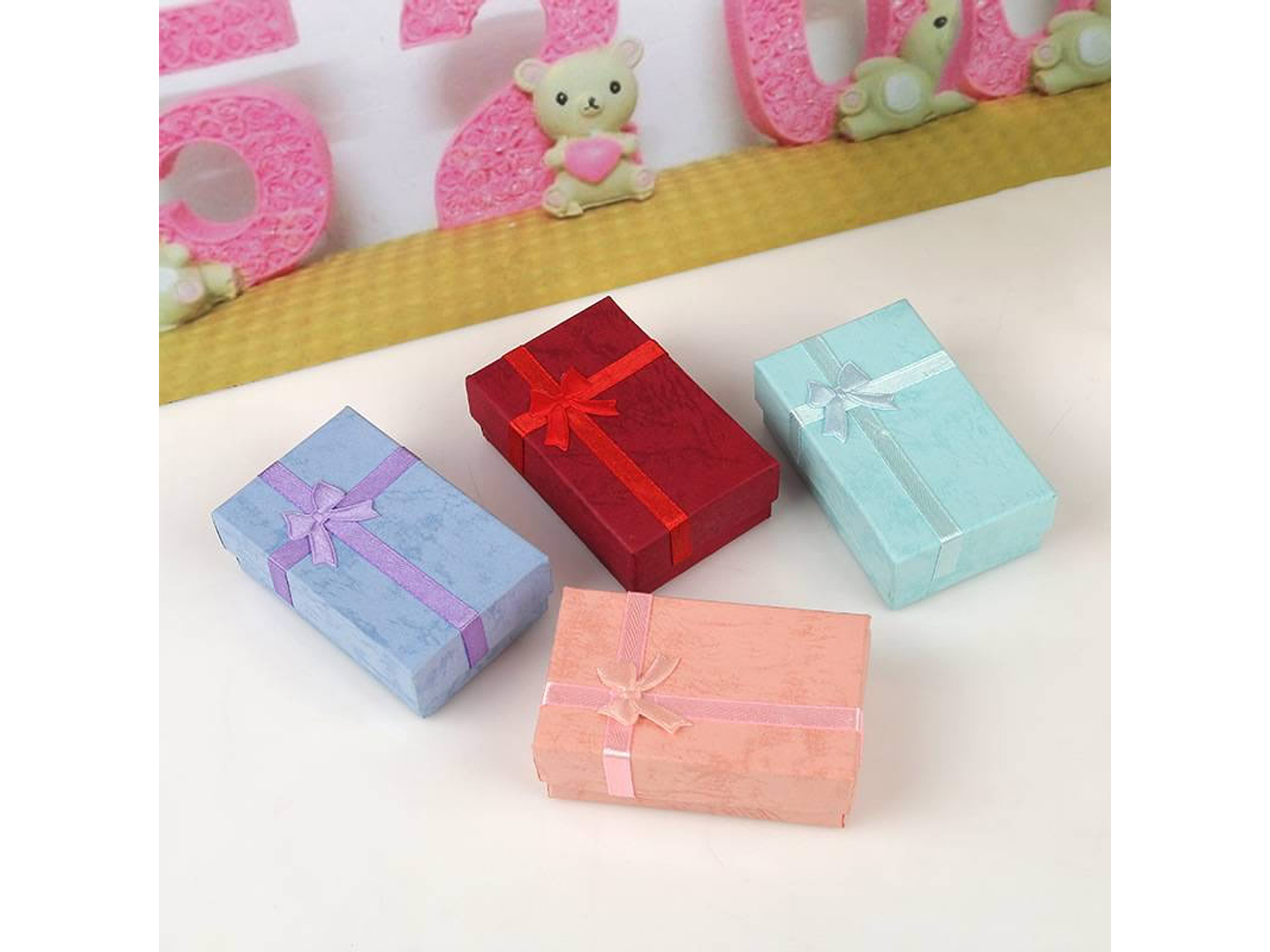 Pack 24 Cajas Carton Joyas Conjuntos Cadenas 8x5cm Regalo 2