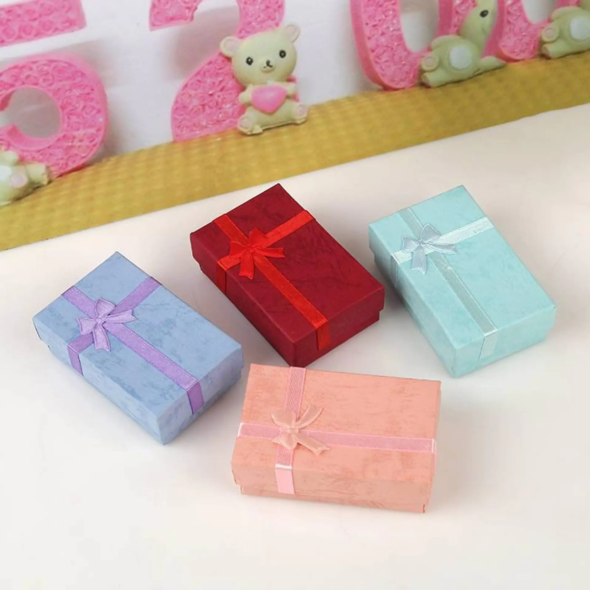 Pack 24 Cajas Carton Joyas Conjuntos Cadenas 8x5cm Regalo 2