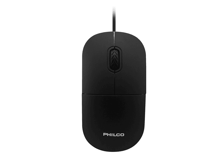 Mouse Óptico Philco Alámbrico Usb-122un Negro 1