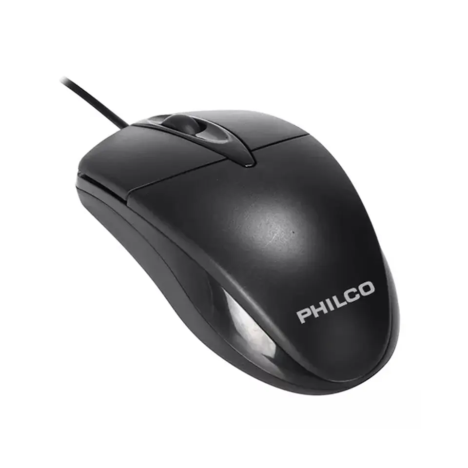 Mouse Óptico Ergonómico Usb Philco 110un Negro 1