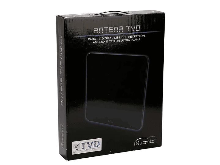 Antena Hdtv TV Digital Ultra HD Plana Amplificada Macrotel 2