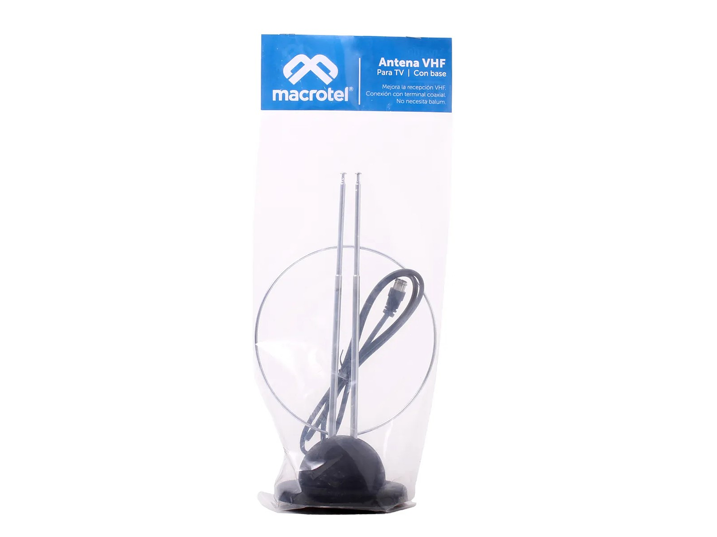 Antena telescópica Macrotel Tipo Conejo MV-100 VHF 2