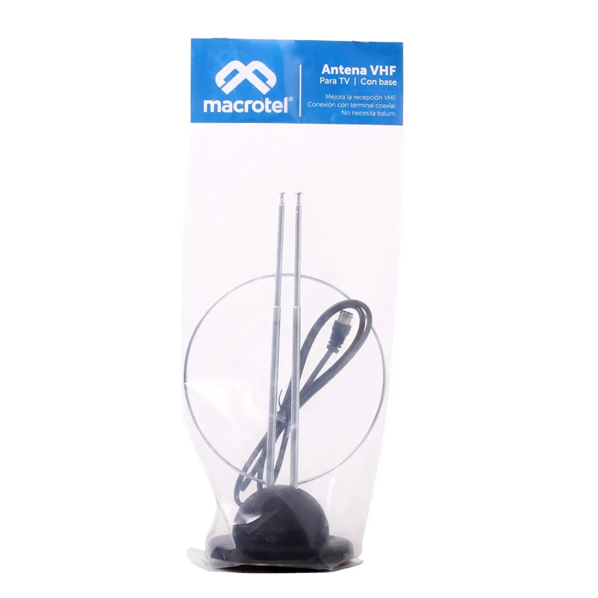 Antena telescópica Macrotel Tipo Conejo MV-100 VHF 2