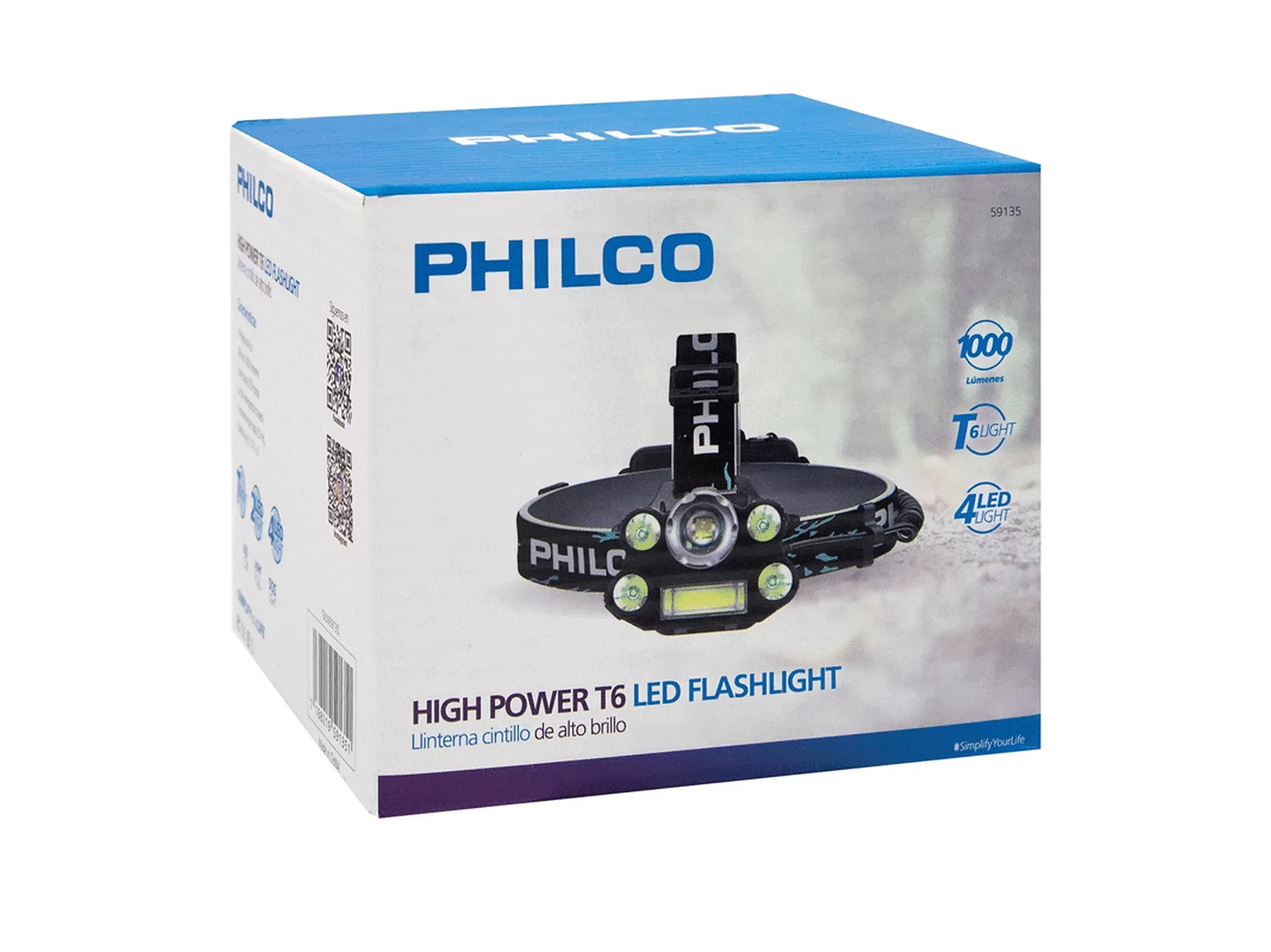 Linterna Led Cintillo Philco 1000 Lúmenes 6 Modos 3