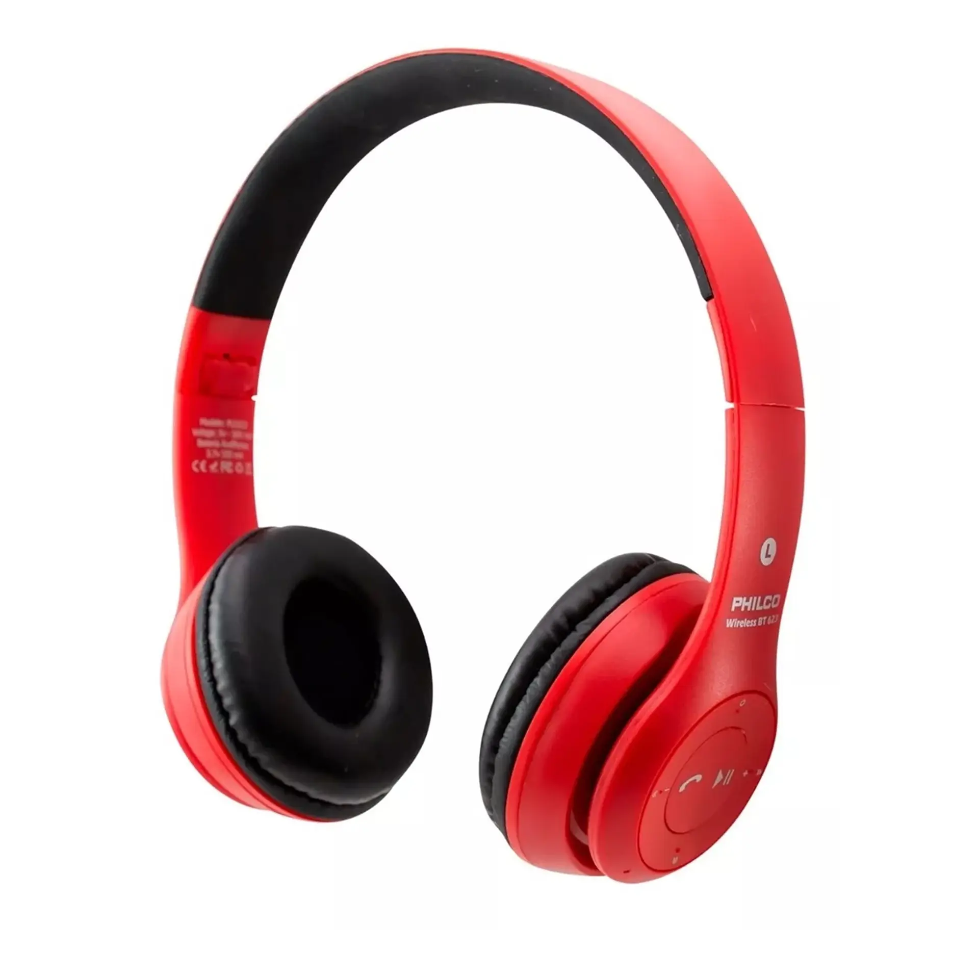 Audífono Philco Inalámbrico Plc623 Plegable Radio Fm Rojo 1