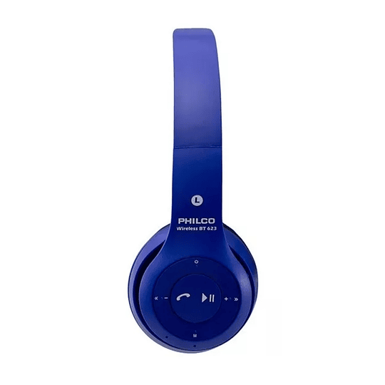 Audífono Philco Inalámbrico Plc623 Plegable Radio Fm Azul