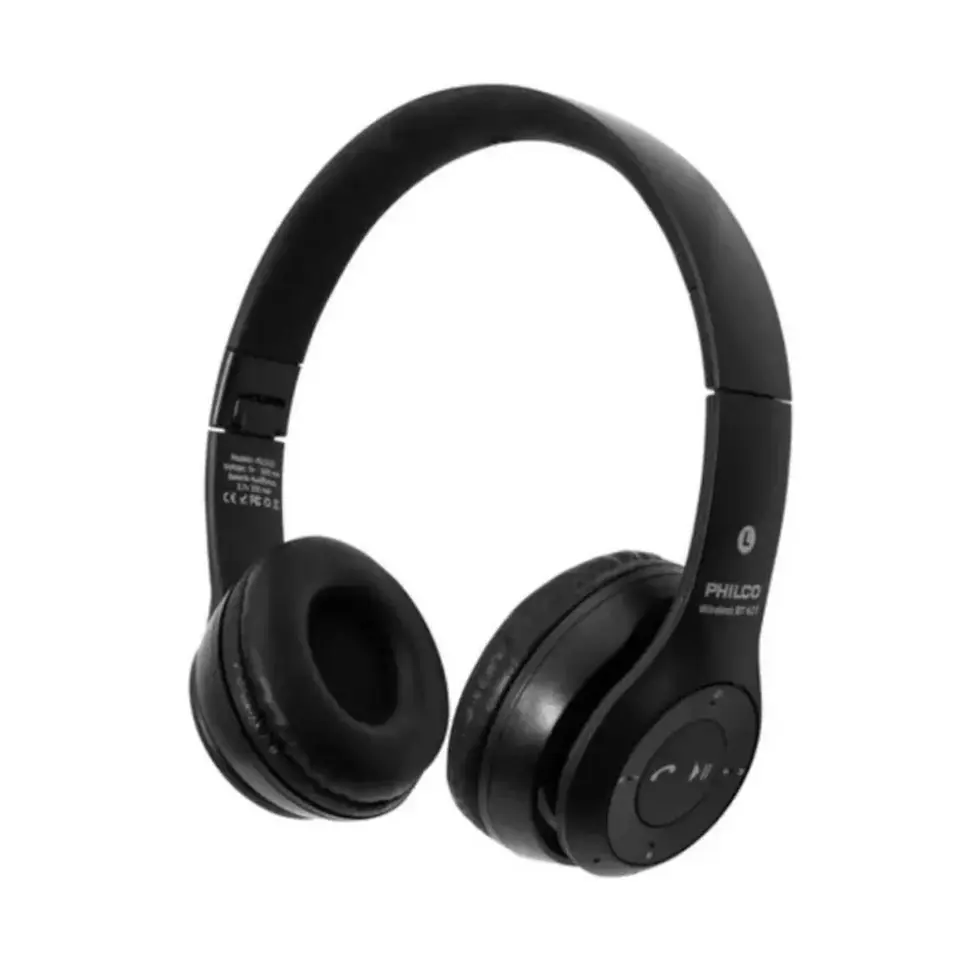 Audífono Philco Inalámbrico Plc623 Plegable Radio Fm Negro 1