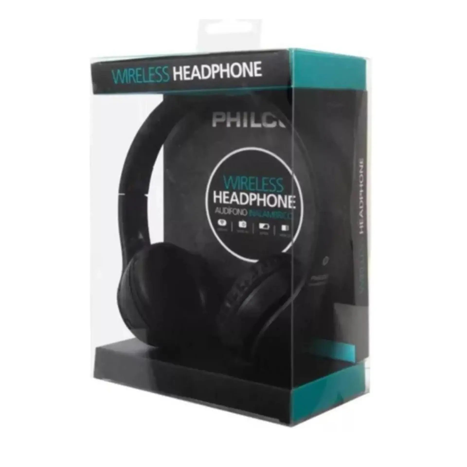 Audífono Philco Inalámbrico Plc623 Plegable Radio Fm Negro 2