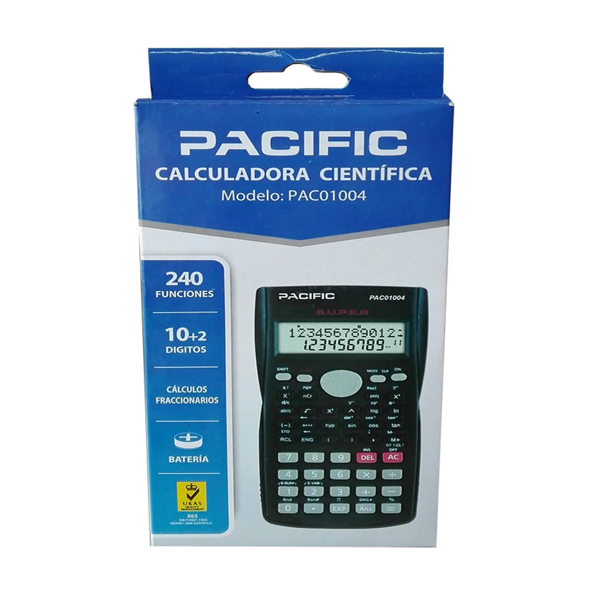 Calculadora Científica 240 Fun Pacific Pac01004 Negro 2