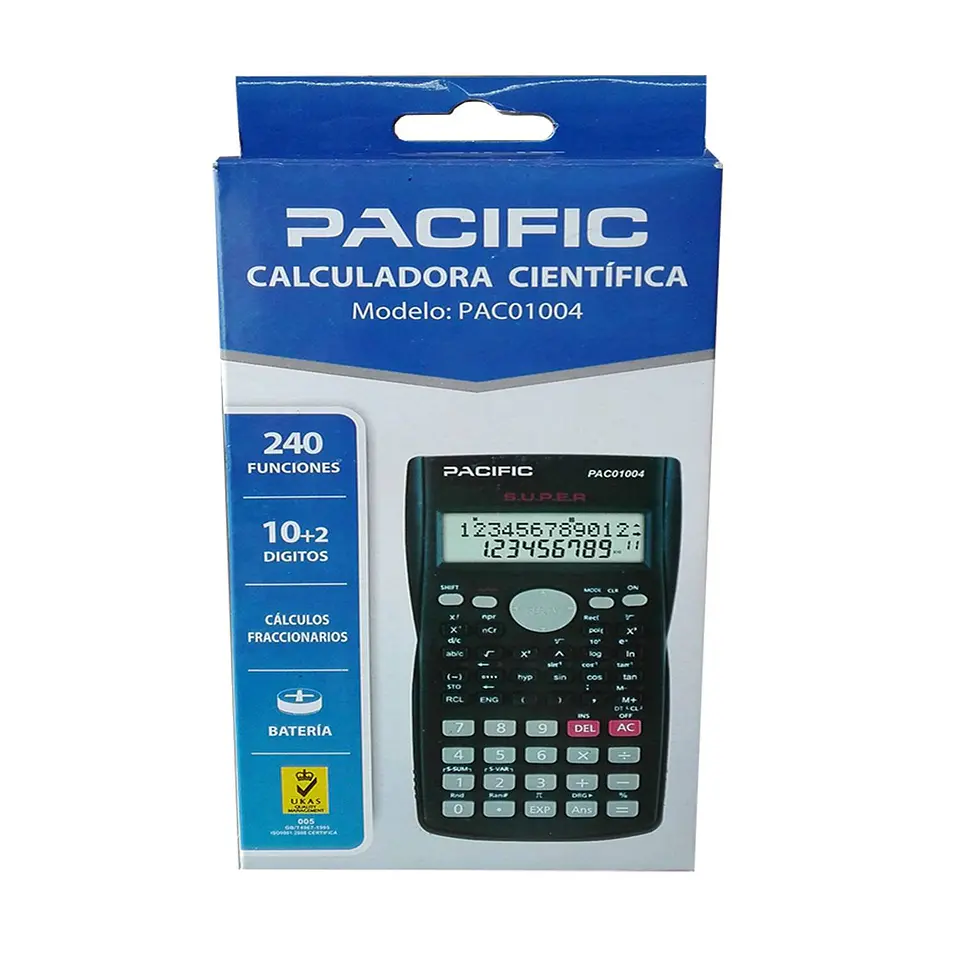 Calculadora Científica 240 Fun Pacific Pac01004 Negro 2