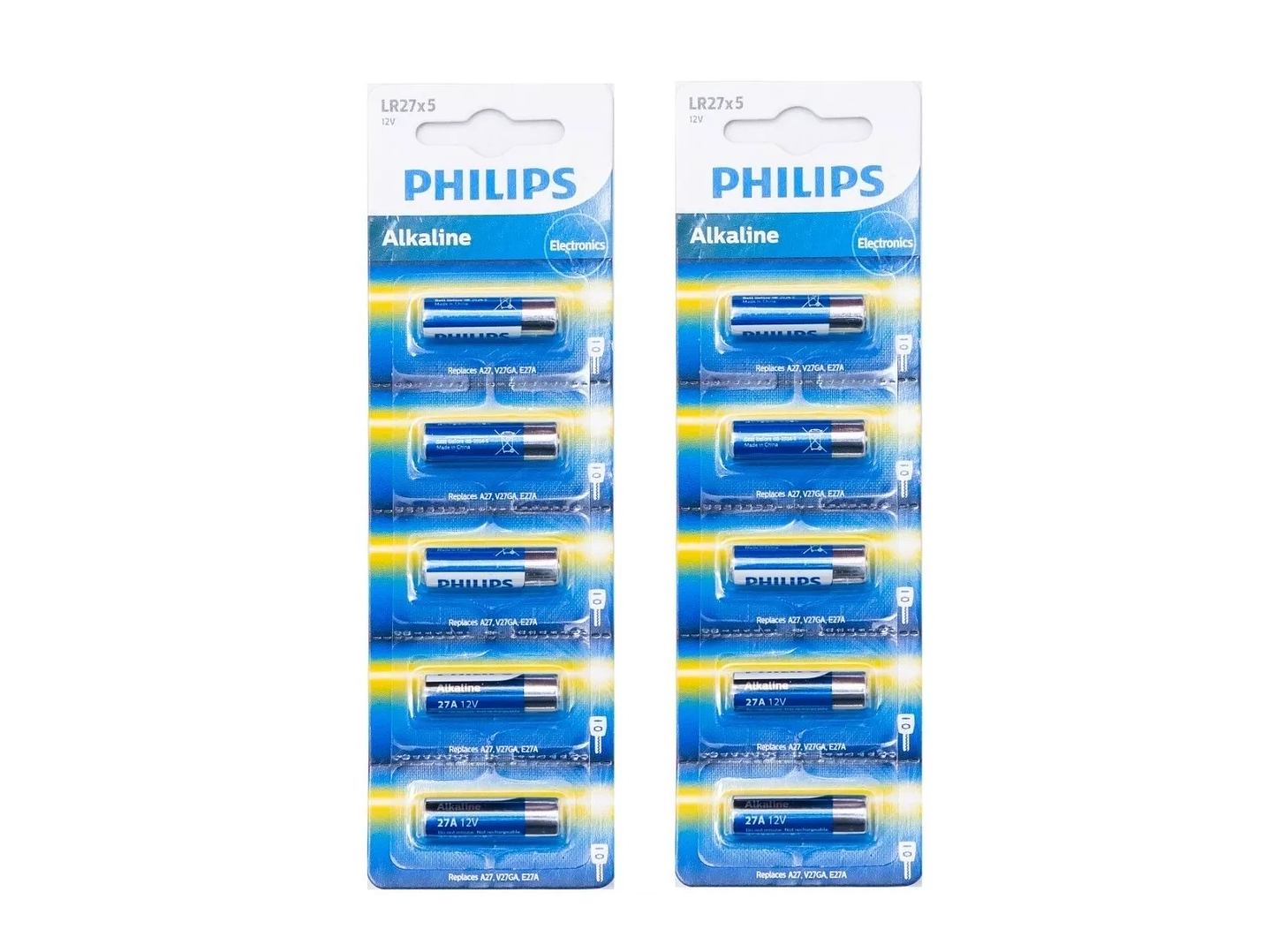Pack 5 Pilas Philips 27A Lr27 Alcalina Blister 2
