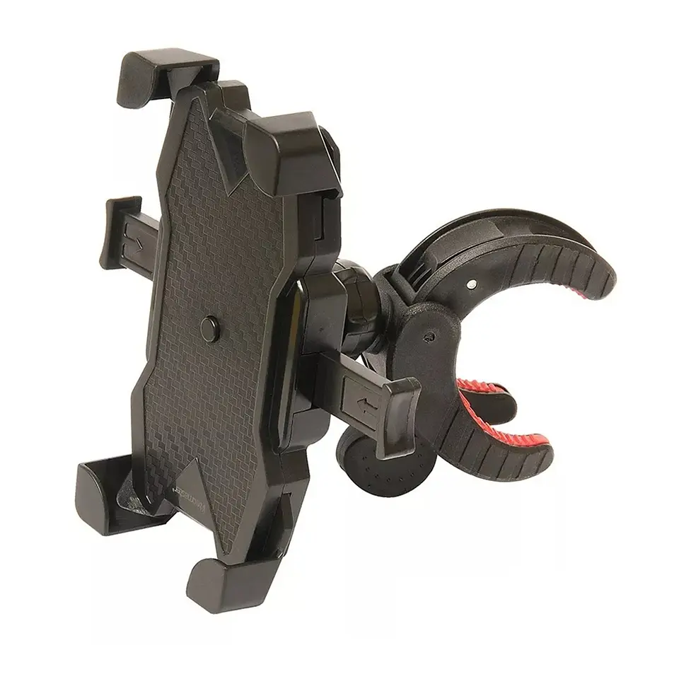Soporte Bicicleta Y Moto Celular Rotación 360 Tecmaster Negro 1