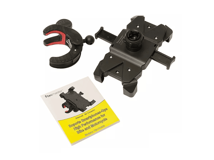 Soporte Bicicleta Y Moto Celular Rotación 360 Tecmaster Negro 4