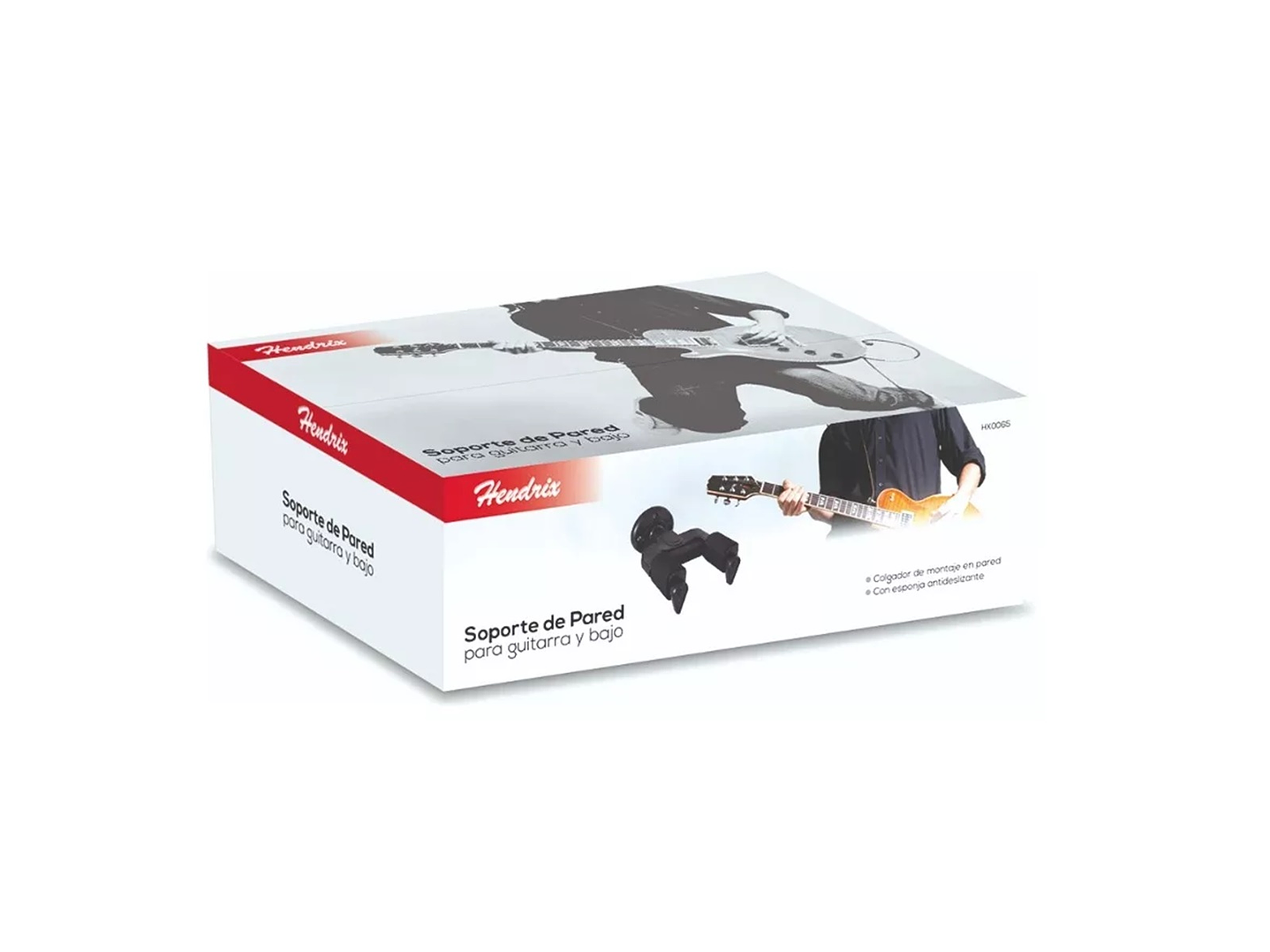 Soporte de Pared para Guitarra y bajo Hendrix Hx0066 Negro 2