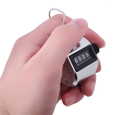 Contador De Mano Metalico Personas 4 Digitos