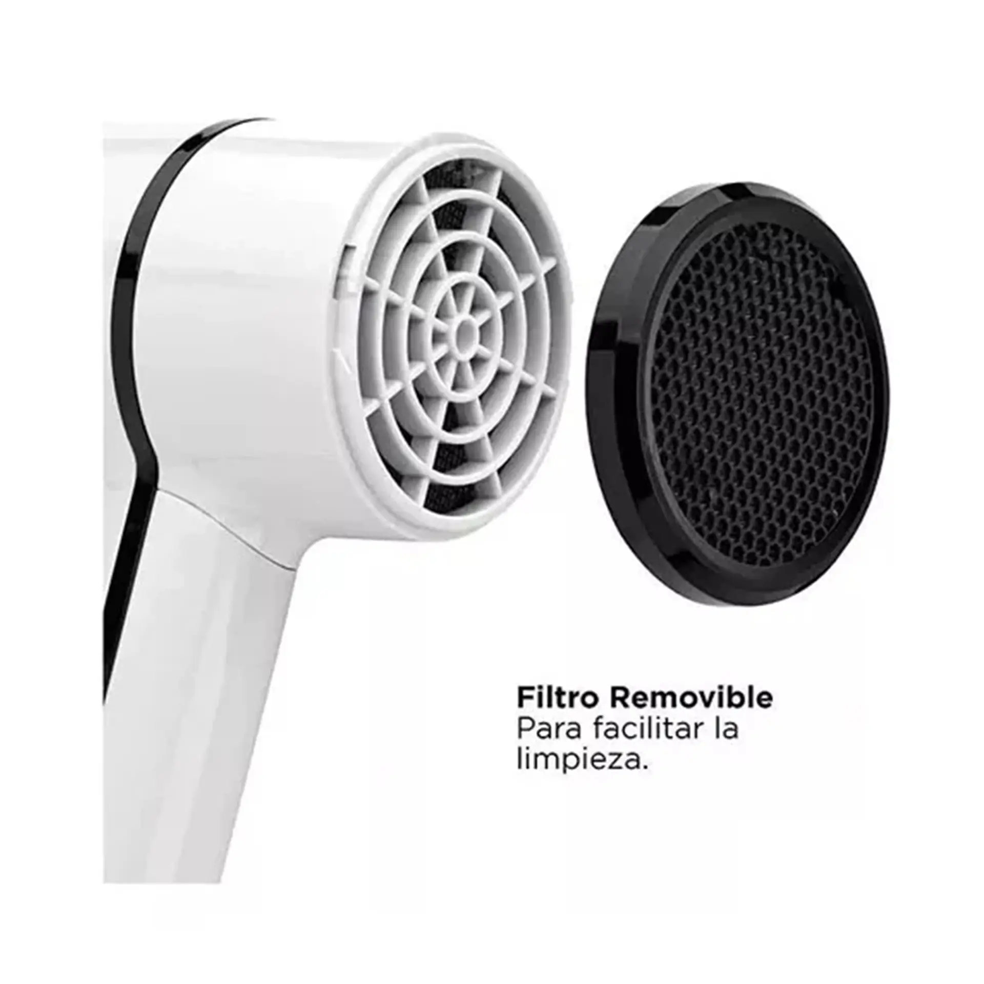 Secador Pelo Compacta Revlon 5296-la2 Crystal Blanco 5