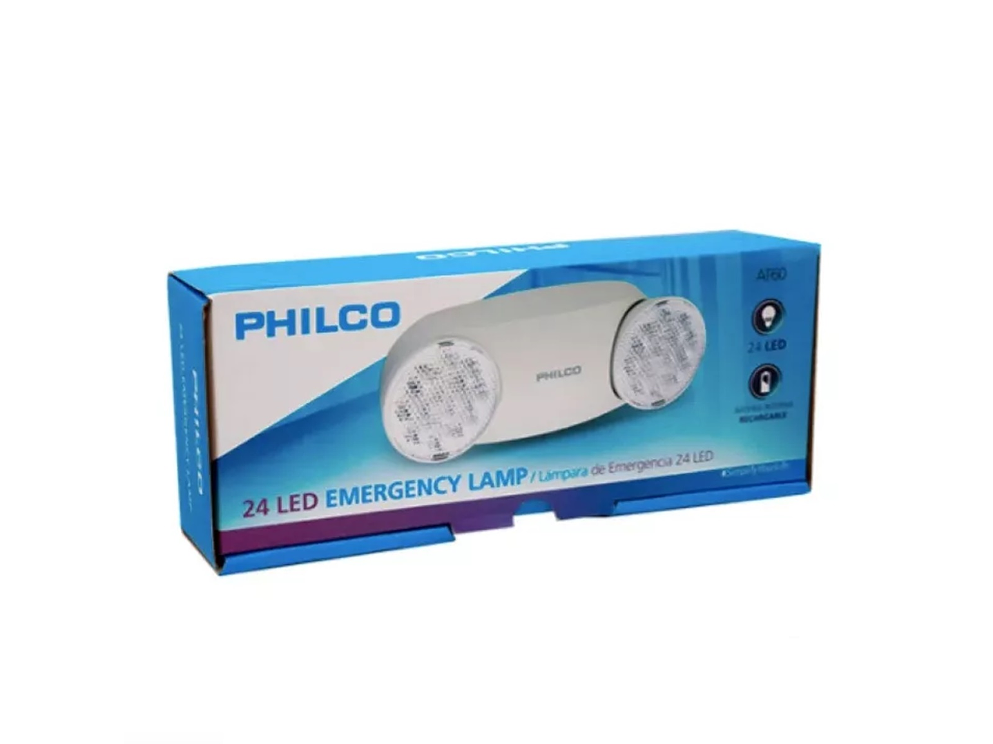 Lámpara de Emergencia Philco 24 Led 2 Focos Fijos AT60 2