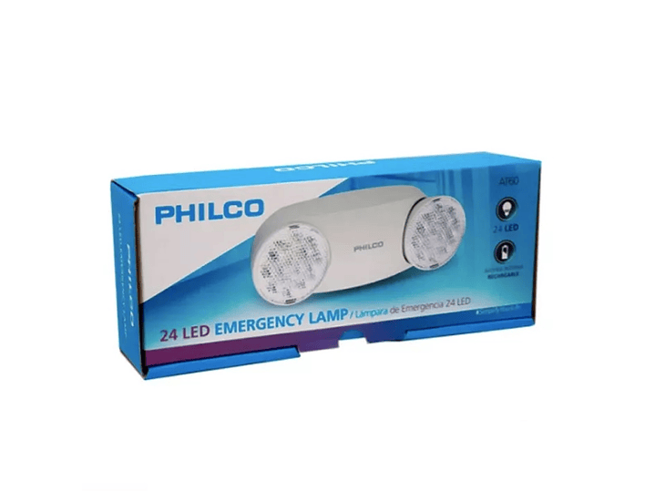 Lámpara de Emergencia Philco 24 Led 2 Focos Fijos AT60 2
