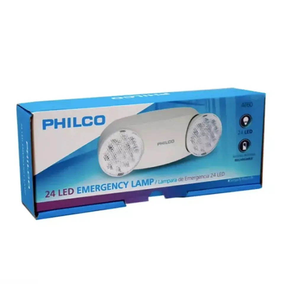 Lámpara de Emergencia Philco 24 Led 2 Focos Fijos AT60 2