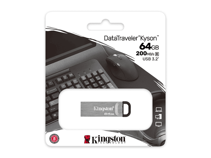 Pendrive 64GB Kingston USB3.2 Gen 1 DataTraveler Kyson 2