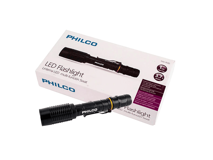 Linterna Swat Recargable Philco SW930 Negro 2