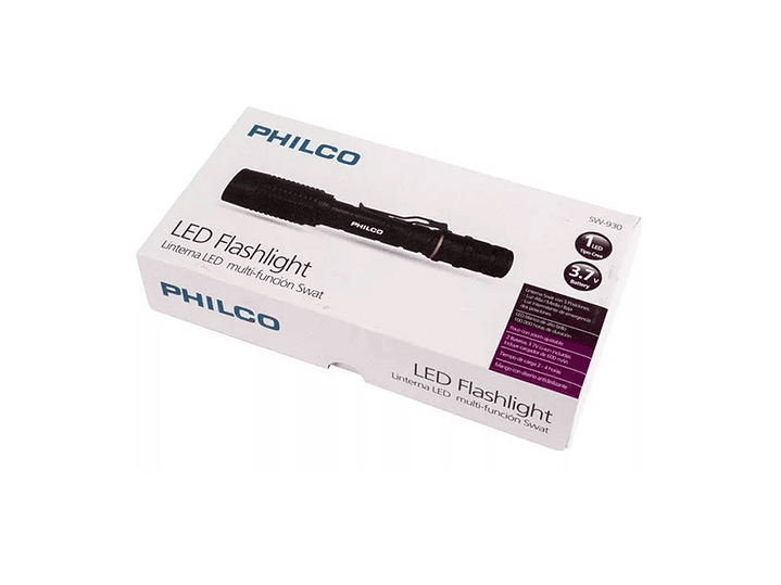 Linterna Swat Recargable Philco SW930 Negro 4
