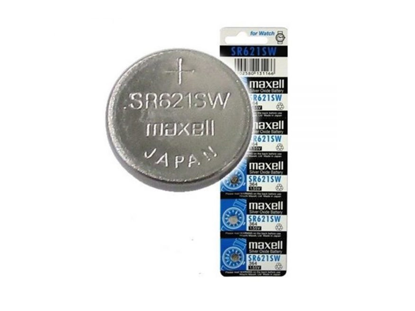 Pack 5 Pilas Maxell Botón Sr621sw Ag1 1.55V 3