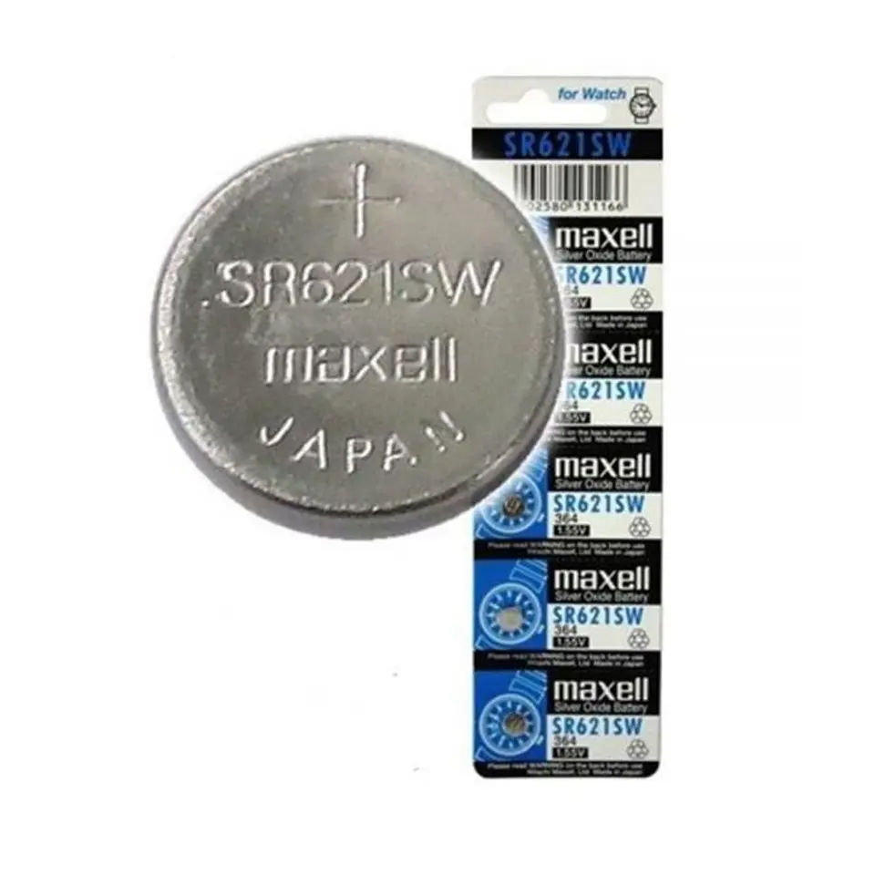Pack 5 Pilas Maxell Botón Sr621sw Ag1 1.55V 3