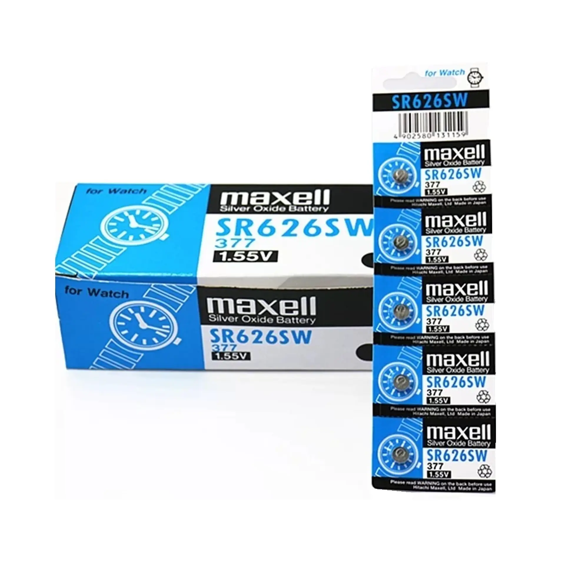 Pack 5 Pilas Maxell Boton Sr626sw Ag4 1.55V 2