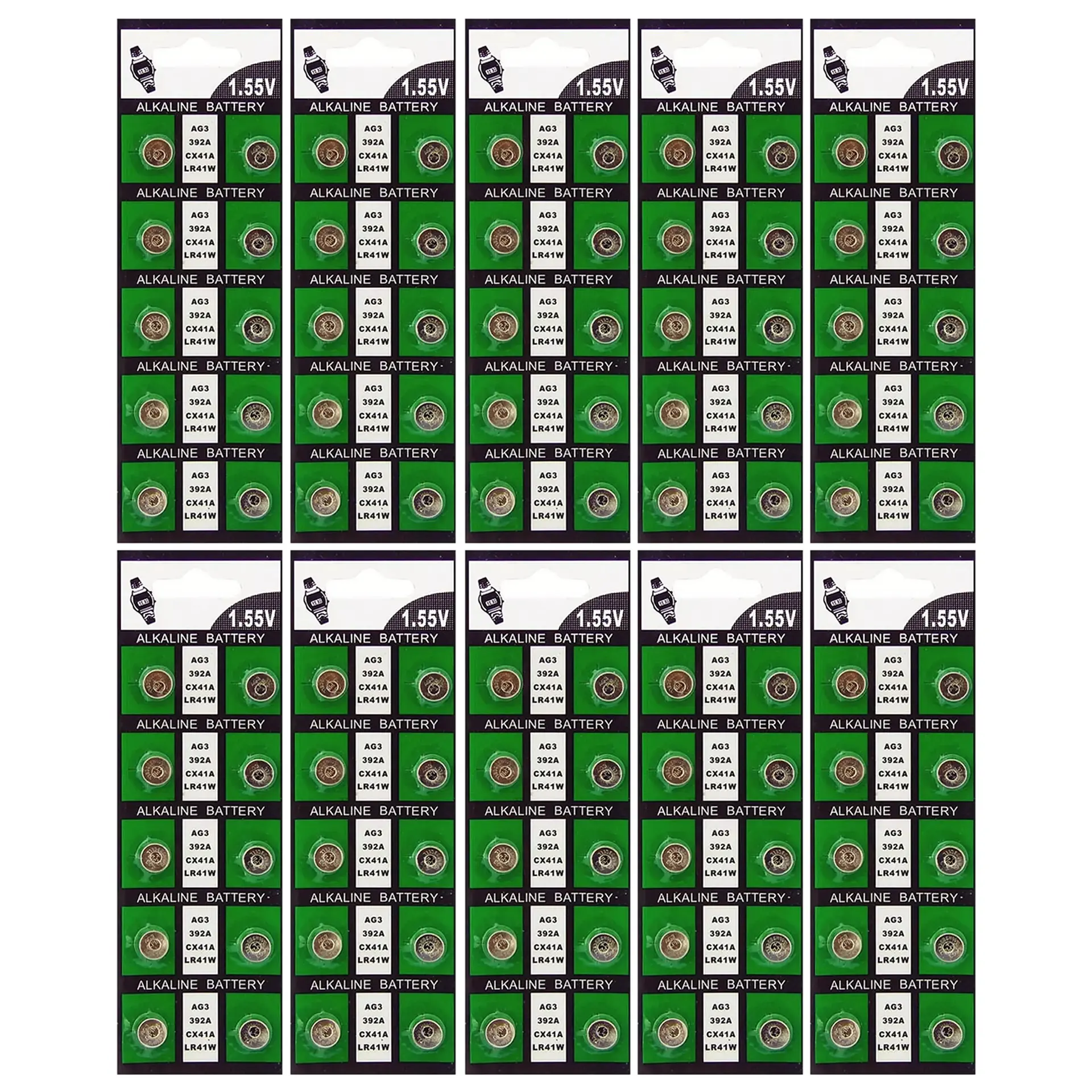 Pack 200 Pilas Ag3 Lr41 1.55v Alcalina Batería 2