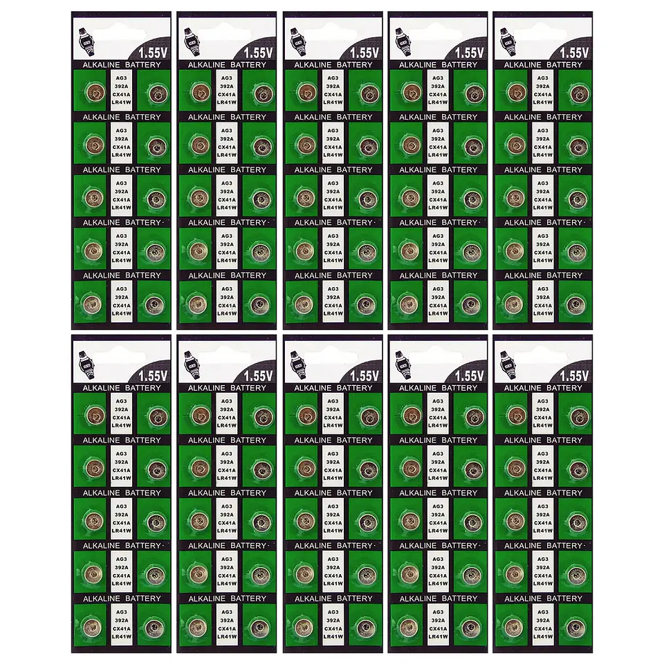 Pack 200 Pilas Ag3 Lr41 1.55v Alcalina Batería 2