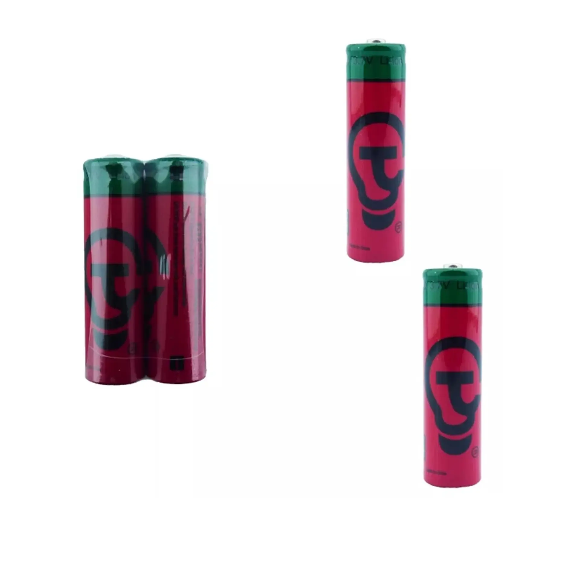 Pack 2 Batería Tomas 18650 Recargable 3.7 V 800mah de Punta  2