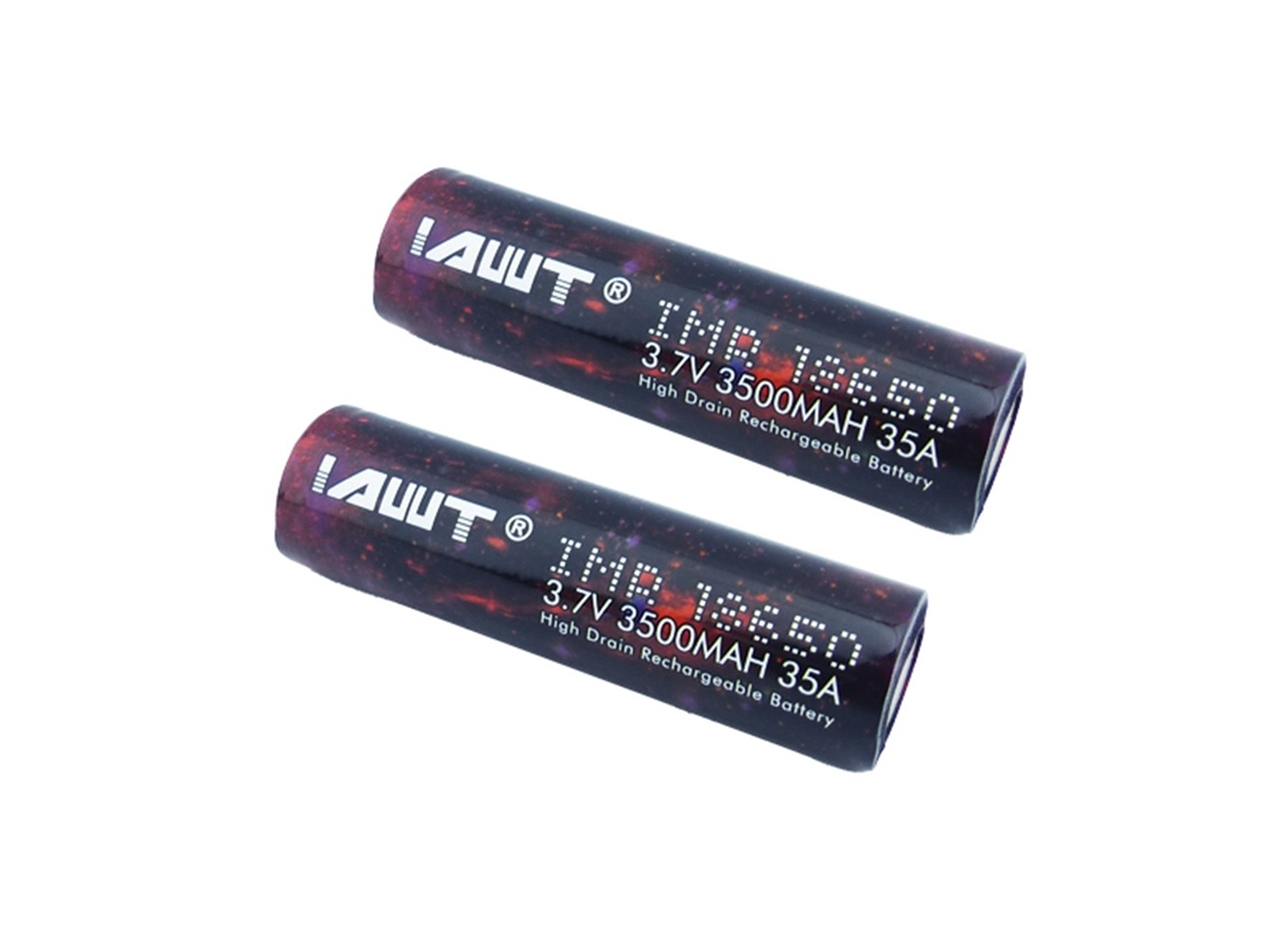 Pack 2 Batería 18650 Awt Recargable 3500mah Plana 1