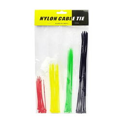 Pack 40 Amarra Cable Plasticas de 10, 15, 20 y 25Cm