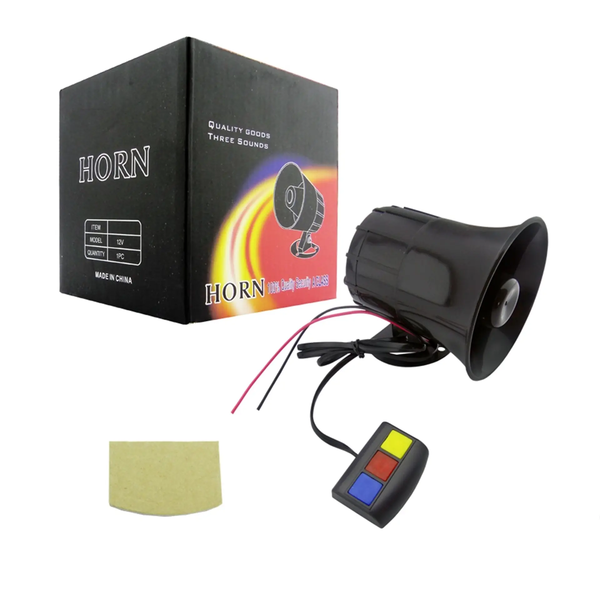 Bocina Sirena Policial Pato 3 Tonos Moto Auto 12v 2