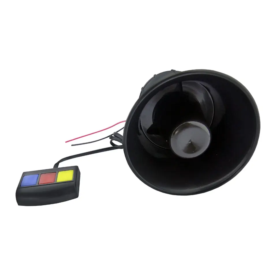 Bocina Sirena Policial Pato 3 Tonos Moto Auto 12v 3