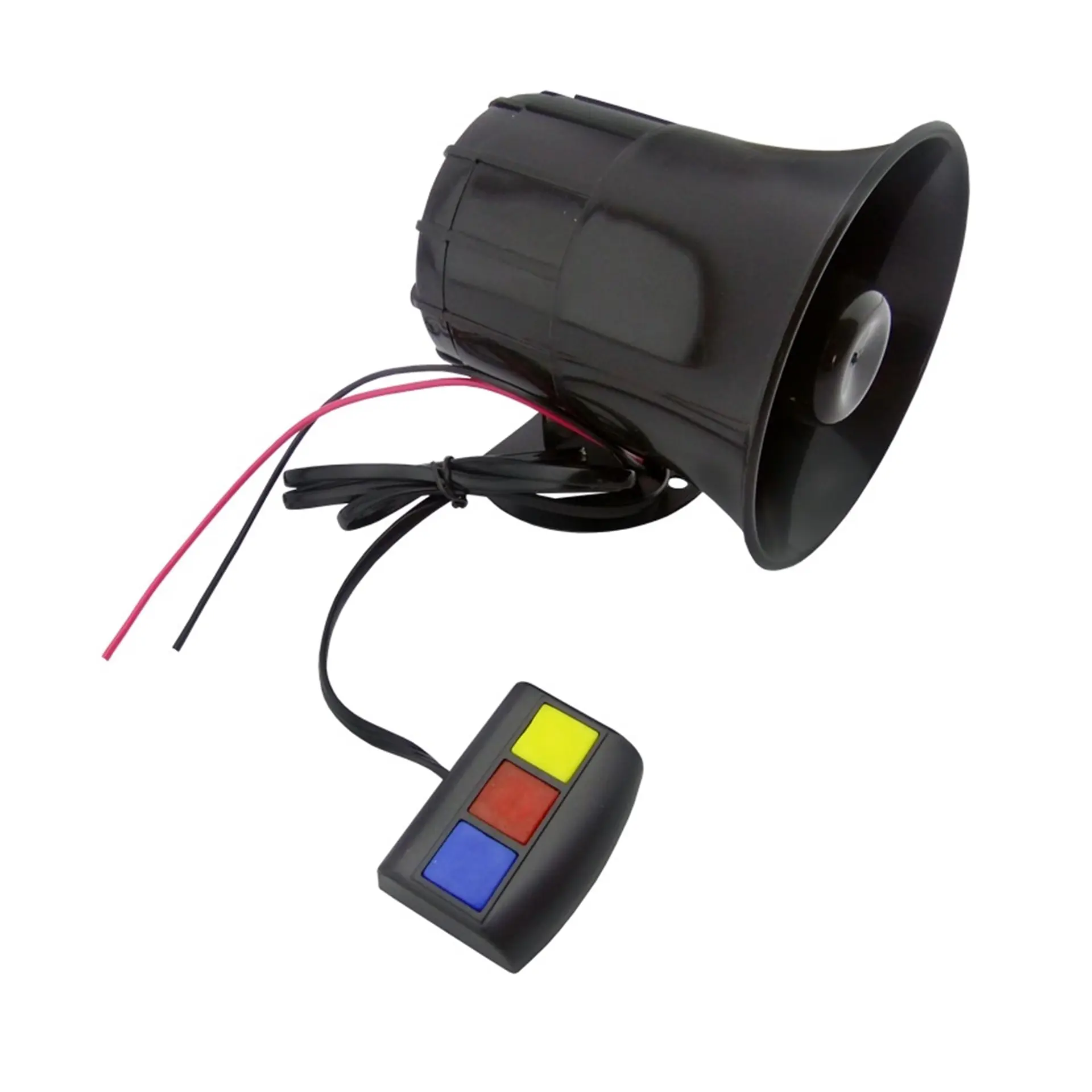 Bocina Sirena Policial Pato 3 Tonos Moto Auto 12v 5