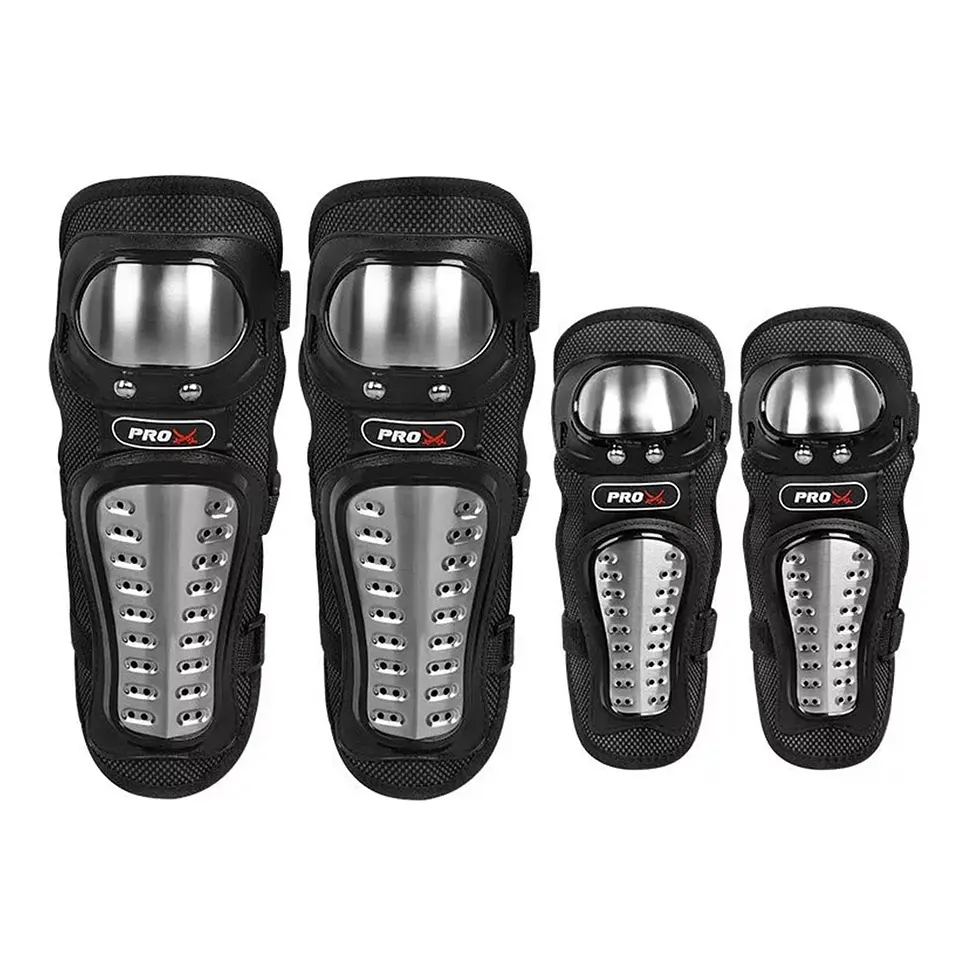 Set Protección Rodillera Y Codera Metal Pro-Biker 1