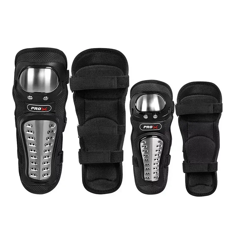 Set Protección Rodillera Y Codera Metal Pro-Biker 2