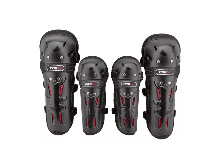 Set Protecciones Moto Rodilleras y Coderas Cobra 1