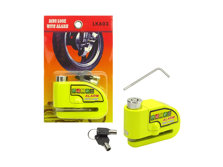 Candado Freno de Disco Moto con Alarma LK603 2