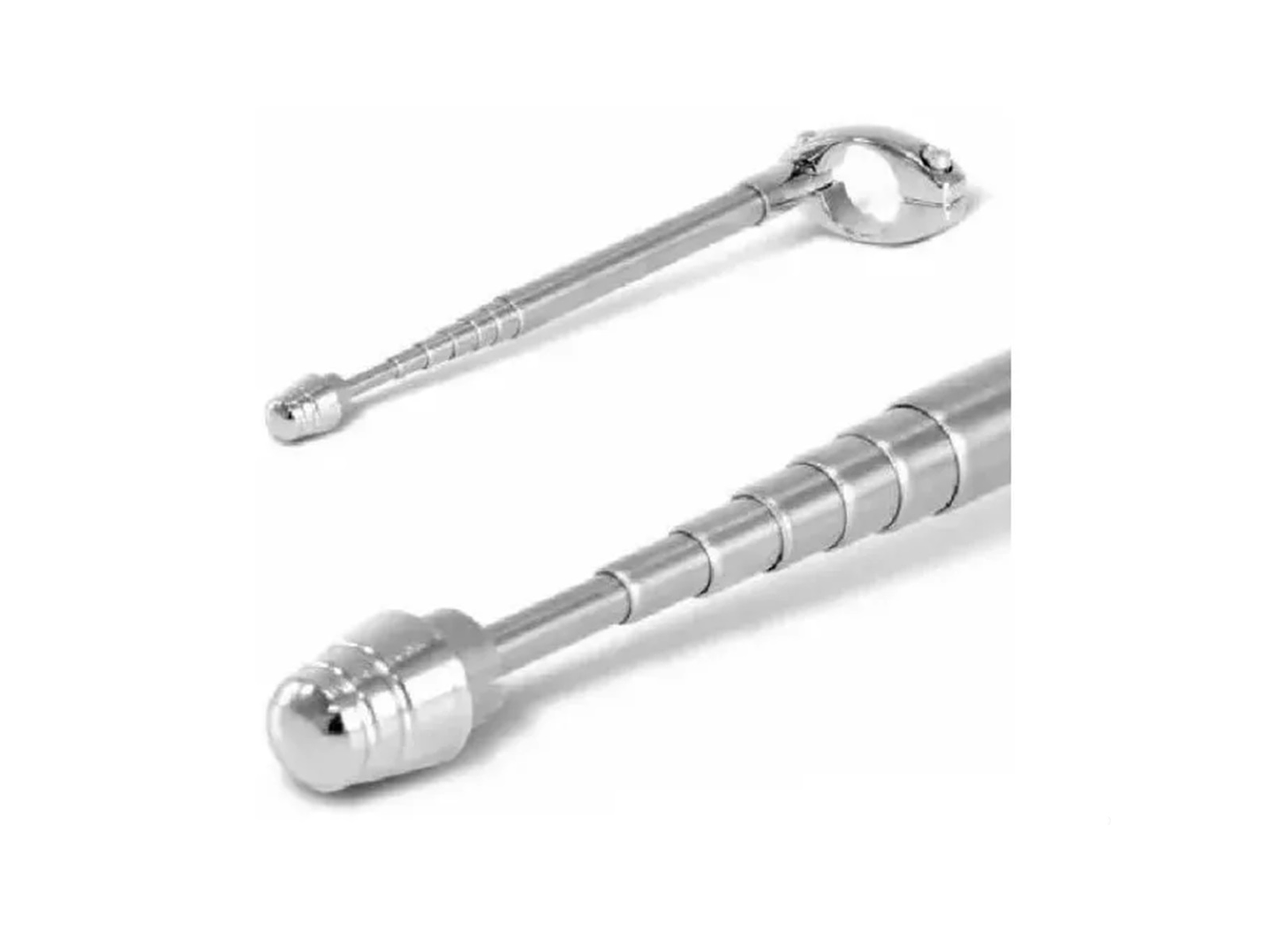 Antena Corta Hilo Curado Moto Retráctil Plateado 3