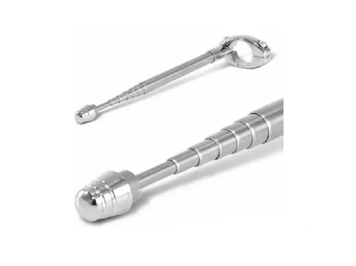 Antena Corta Hilo Curado Moto Retráctil Plateado 3