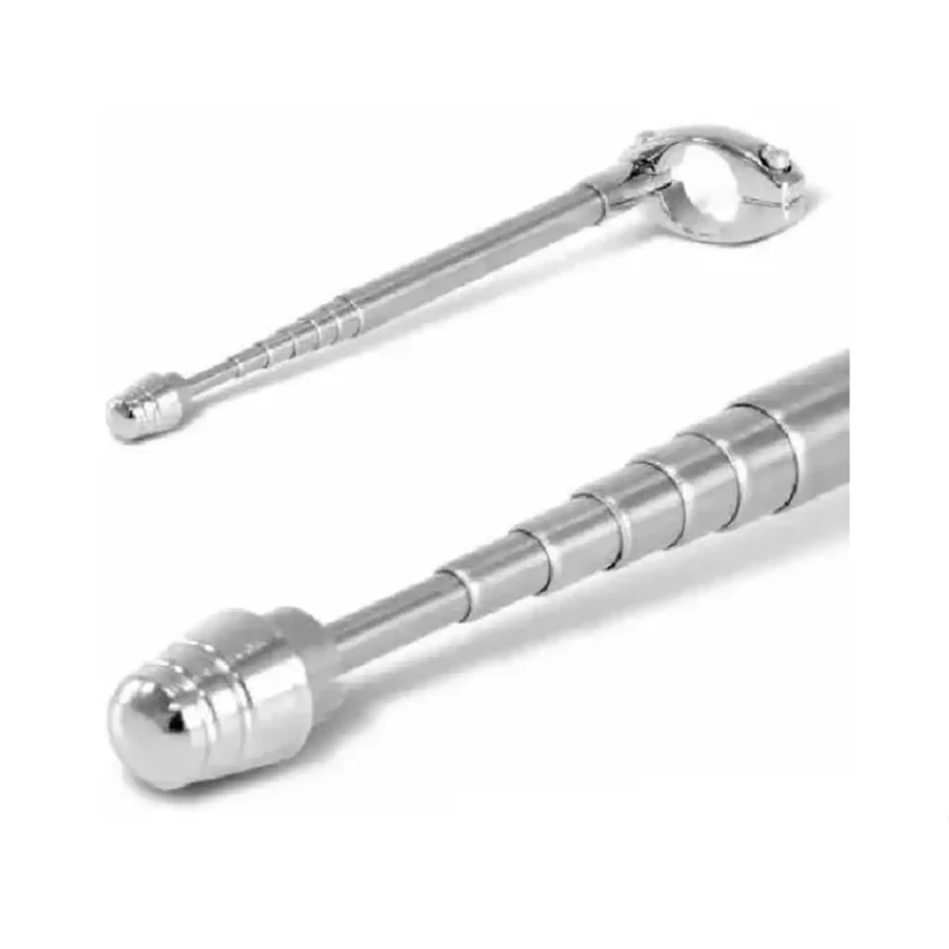 Antena Corta Hilo Curado Moto Retráctil Plateado 3