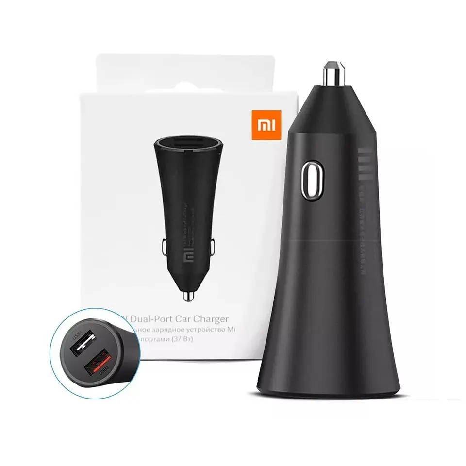 Cargador Xiaomi Mi 37w Dual-Port para Autos Negro 2