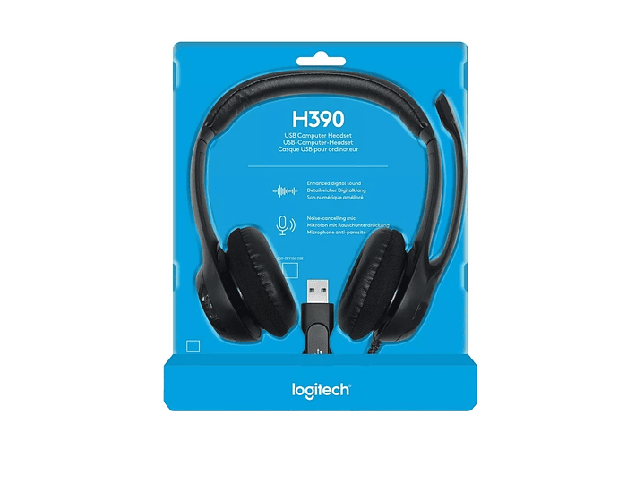 Audífono Logitech H390 On-ear Alámbricos Usb Negro 6