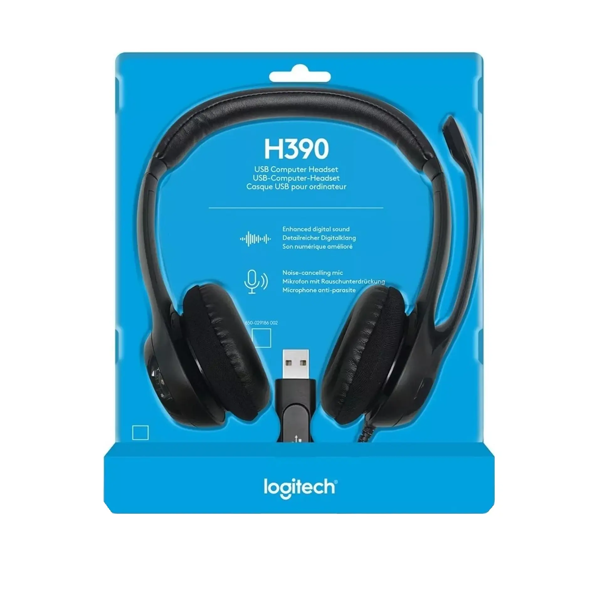 Audífono Logitech H390 On-ear Alámbricos Usb Negro 6