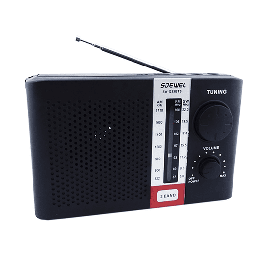 Radio Solar AM/FM 3 Bandas Recargable SW-Q35BTS